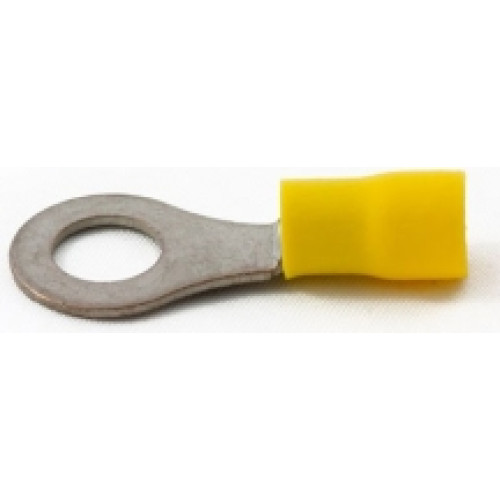 Partex YR84 Yellow Ring Terminal 8mm (100 Pack)