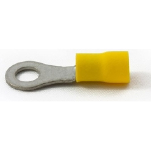 Partex YR64 Yellow Ring Terminal 6mm (100 Pack)