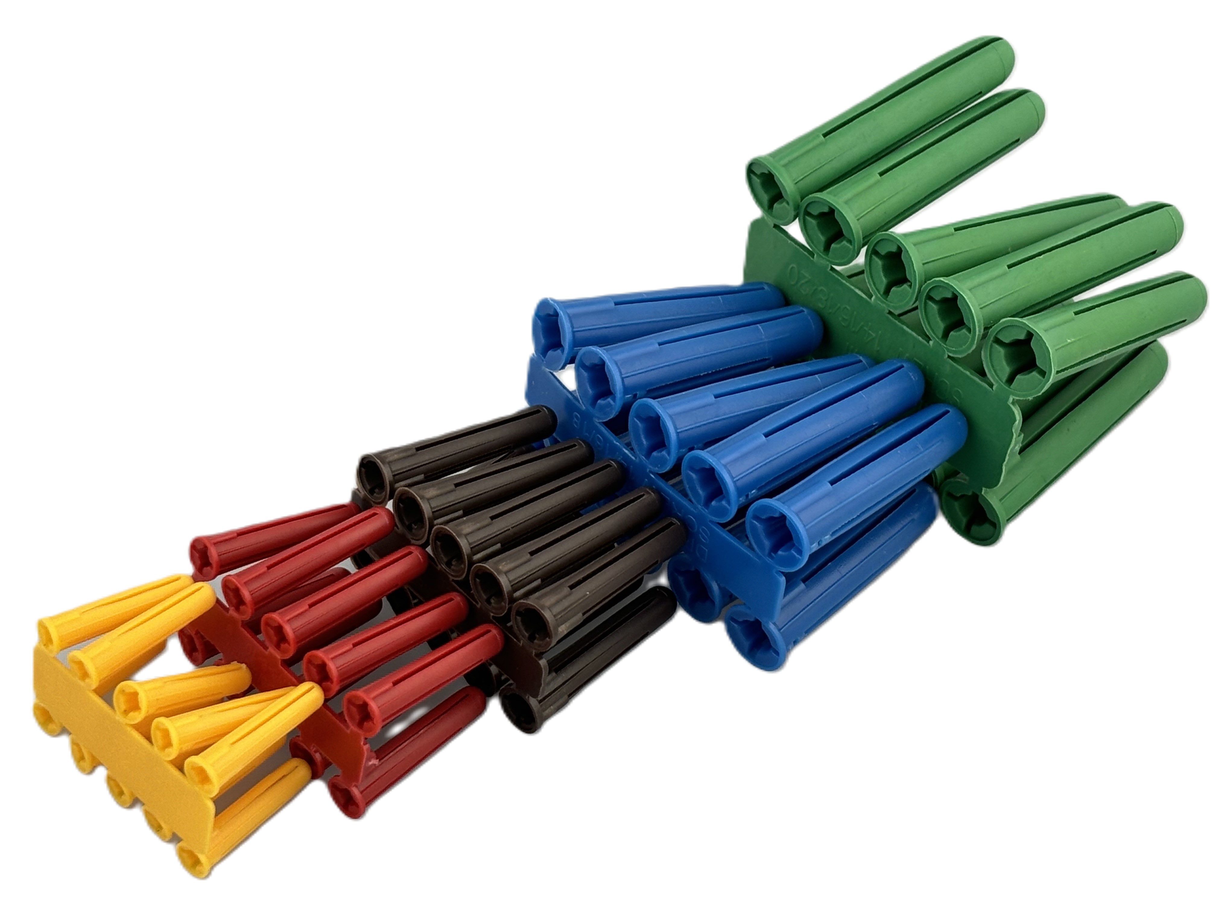 Olympic Fixings 050-070-010 Yellow Wall Plugs (Box of 100)