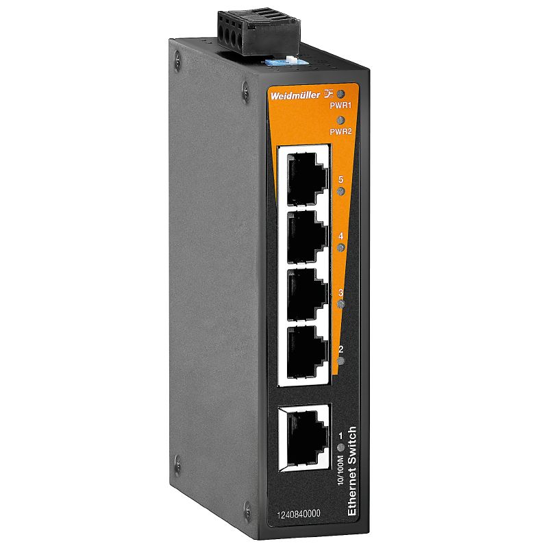 Weidmuller 1240840000 IE-SW-BL05-5TX Unmanaged Network Switch 5 x RJ45