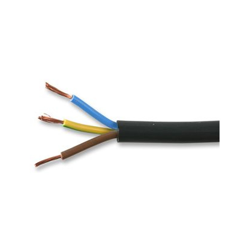 3183Y 0.75MM 3C Flex PVC Black (100m)