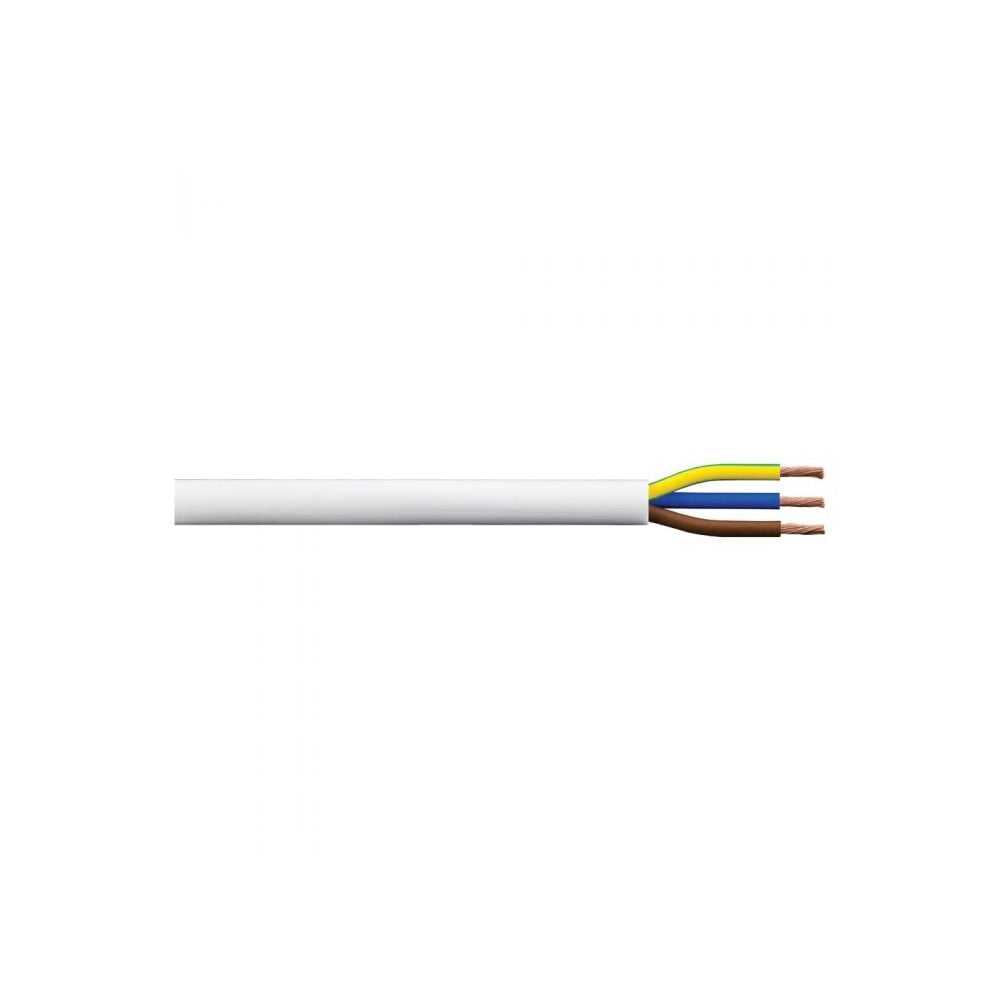 3183Y 0.75MM 3C Flex PVC White (100m)