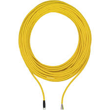 PILZ 533130 Female 4 Pin M8 PUR Connection Cable 10m Yellow Right Angled