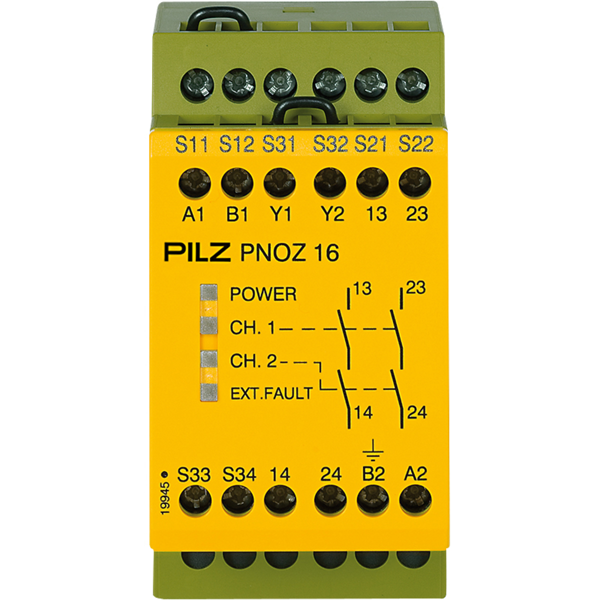 Pilz 774063 Emergency Stop Safety Relay 1/2 Channel Wiring 2NO 110VAC / 24VDC