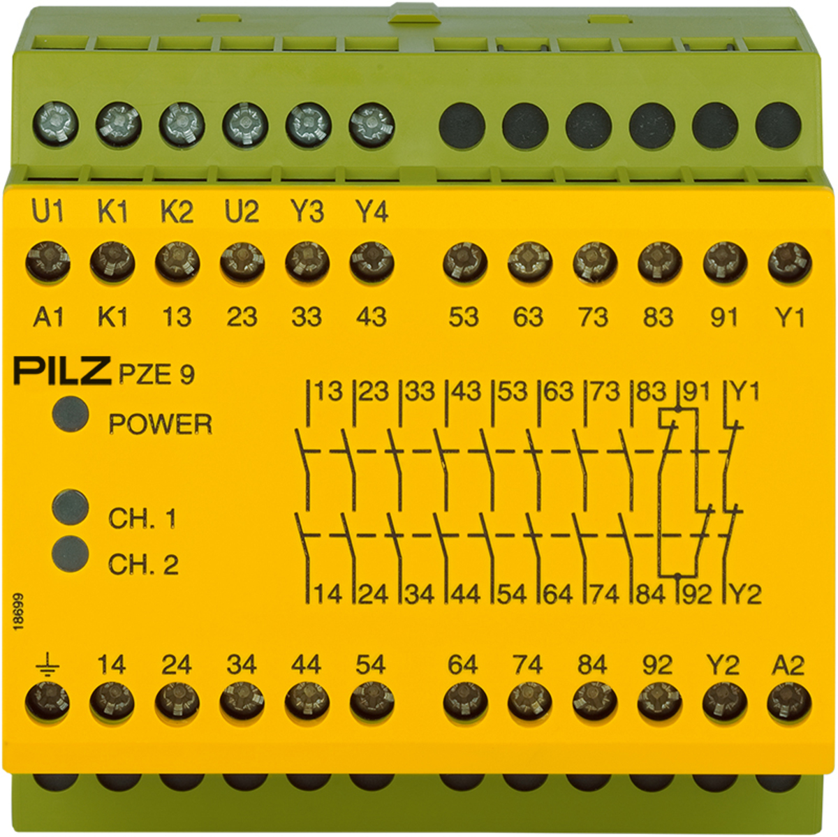 PILZ 774143 Contact Expansion 8NO 1NC 110-120VAC