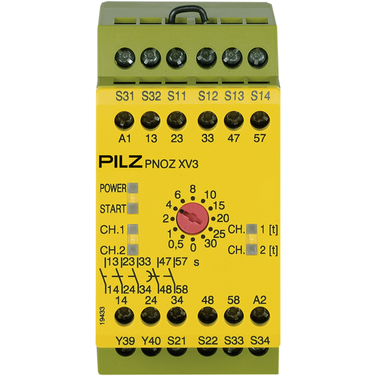 PILZ 774540 Safety Timer Relay 1/2 Channel Wiring 3NO 2NO 24VDC 0.1-30s