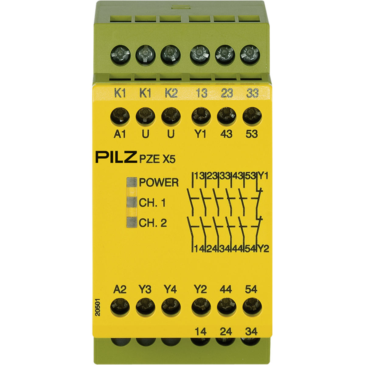PILZ 774595 Contact Expansion 1/2 Channel Wiring 5NO 24VDC
