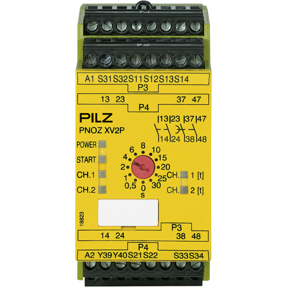 PILZ 777500 Emergency Stop Safety Relay 1/2 Channel Wiring 2NO 2NO 24VDC