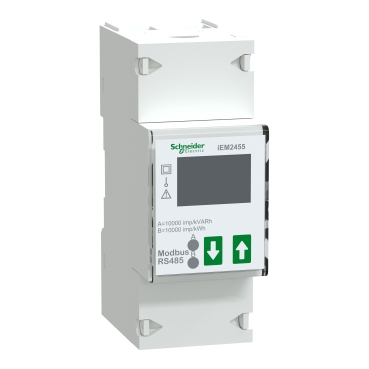 Schneider A9MEM2455 Modular Single Phase Power kWh Meter iEM2455 100A 230V with Communications Modbus