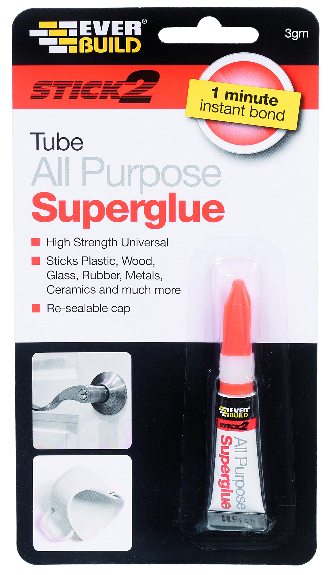 Olympic Fixings 238-519-020 Stick 2 All Purpose Superglue 3gm Tube