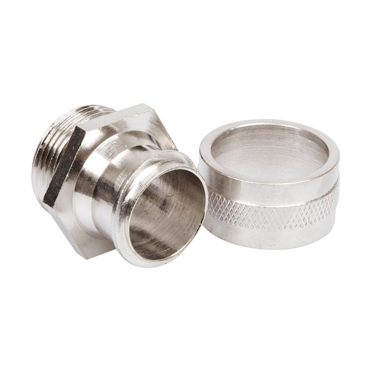 Ronbar FCG25 Flexible Conduit Fixed Gland Brass-Nickel Plated