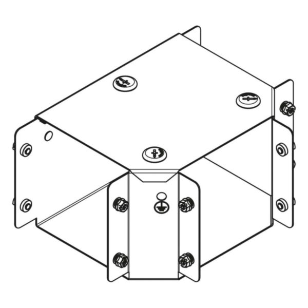 Legrand MGR22AGT Pre-Galvanised Steel Distribution Trunking Top Lid Gusset Tee 50mm x 50mm