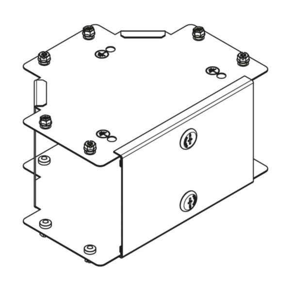 Legrand MGR33CGT 75mm x 75mm Pre-Galvanised Steel Trunking Outside Lid Gusset Tee