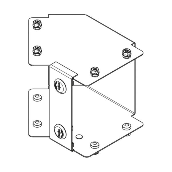 Legrand MGR44BL Pre-Galvanised Steel Distribution Trunking Inside Lid 45° Bend 100mm x 100mm