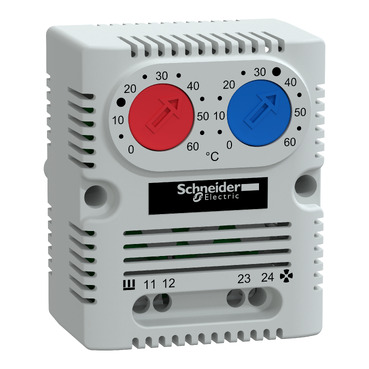 Schneider NSYCCOTHD ClimaSys CC Double Thermostat 250V 0…60°C 1NO/NC - °C