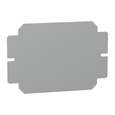 Schneider NSYMM14SB Galvanised Sheet Steel Plain Mounting Plate H150xW400mm
