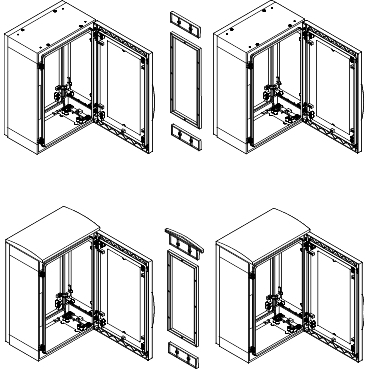 Schneider NSYMUPLA74G Horizontal Coupling Kit for PLA Enclosure H750xD420 mm