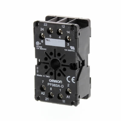 Omron PF083A-D Relay Socket Base DIN Rail / Surface Mounting 8 Pin Box Clamp