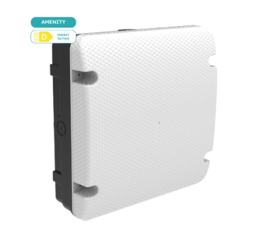 LUMINEUX 431126-BL Pebley Utility Square Bulkhead 12W/16W/18W 3CCT Black Plug & Play IP65 