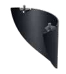 LUMINEUX 430692 Leighton Bollard Rear Visor Black