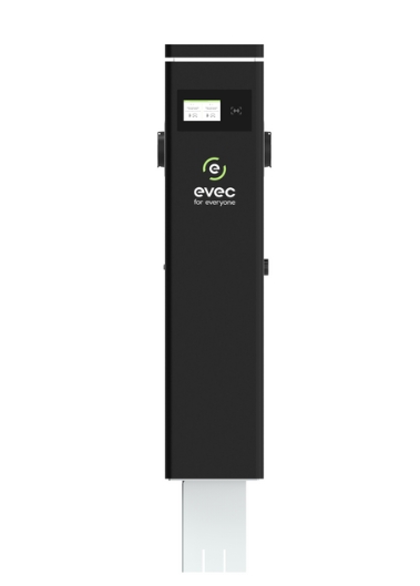 evec EDP01-N 7.4kW Dual Socket Pedestal EV Charger Type 1 & Type 2 Single Phase Untethered