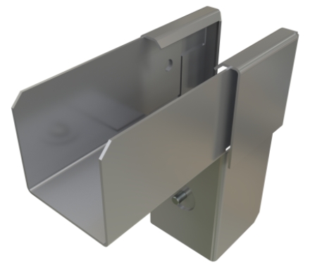 Unistrut FLT/ESB Lighting Trunking External Square Bend 90 Degree Galv