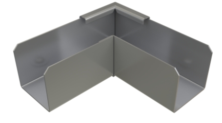 Unistrut FLT/FSB Lighting Trunking Flat Square Bend 90 Degree Galv