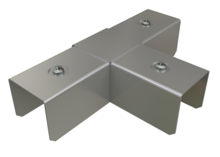 Unistrut FLT/FST Lighting Trunking Flat Square Tee 90 Degree Galv