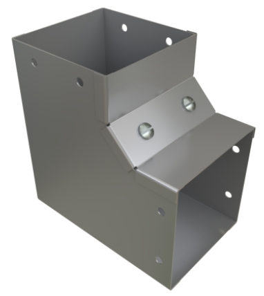 Unistrut IGB44 Galv Trunking Internal Gusset Bend 90 Degree 100x100mm 