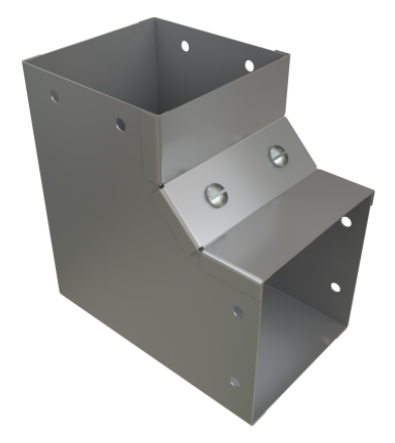 Unistrut IGB66 Galv Trunking Internal Gusset Bend 90 Degree 150x150mm 