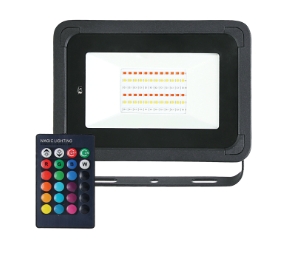 Lumineux 430014 Tring Floodlight 20W RGBW Black