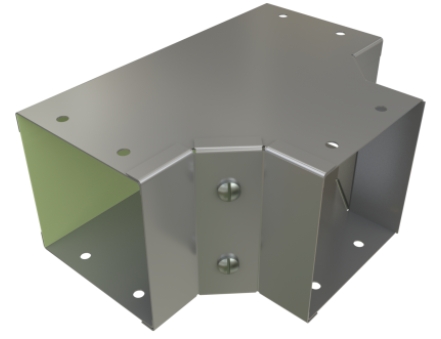 Unistrut IGT22 Galv Trunking Internal Gusset Tee Inside Lid 50x50mm 