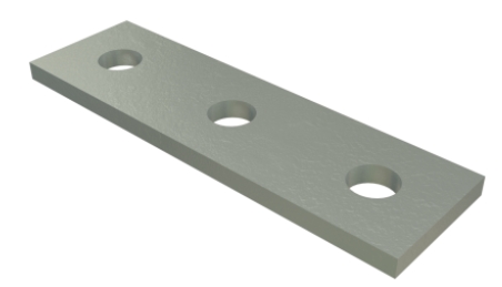 Unistrut P1066 Flat Plate Fitting 3 Hole 136mm