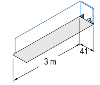 Unistrut P1184-F Snap In Cover 41x41 Galv (3m)