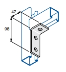 Unistrut P1346 90 Degree Bracket 3 Hole