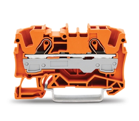 WAGO 2010-1202 ATEX 2 Conductor Through Terminal Block Orange 10mm CAGE CLAMP®