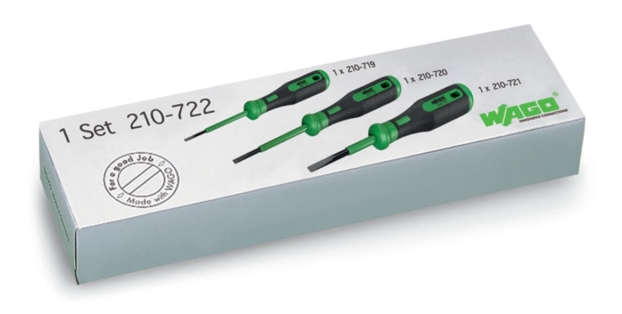 WAGO 210-722 Operating Tool Set with Partially Insulated Shaft