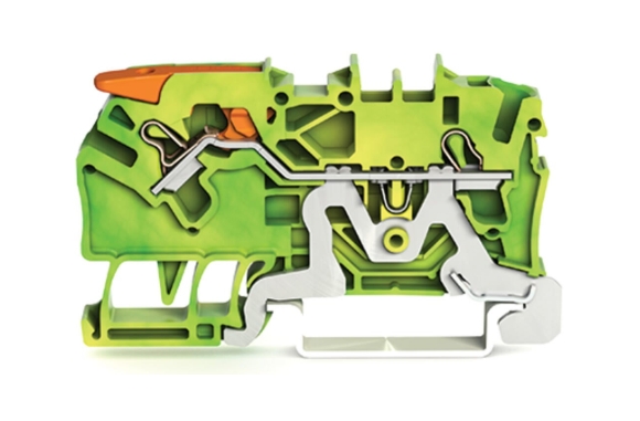 WAGO 2106-5207 ATEX 2-conductor Through Terminal Block with Lever and Push-Button CAGE CLAMP® Earth 6mm²