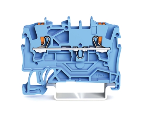 WAGO 2201-1204 ATEX 2-conductor Through Terminal Block with Push-Button CAGE CLAMP® Blue 1.5mm²