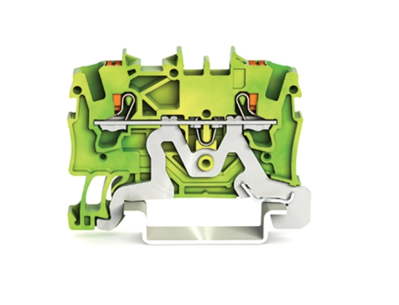 WAGO 2201-1207 ATEX 2-conductor Through Terminal Block with Push-Button CAGE CLAMP® Earth 1.5mm²