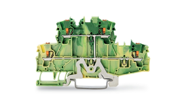 WAGO 2202-2707 Double Level ATEX Through Terminal Block with Push-Button CAGE CLAMP® Earth 2.5mm²