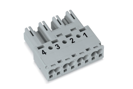WAGO 770-254 4-Pole Plug 4mm Grey