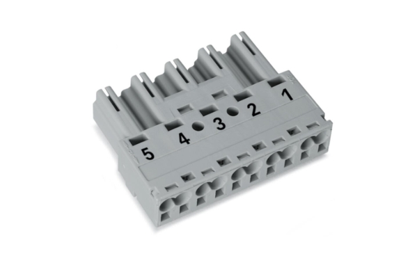 WAGO 770-255 5-Pole Plug 4mm Grey