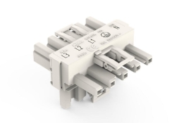 WAGO 770-672 T-Distribution Connector 5-Pole 1 Input 2 Outputs 3 Locking Levers White