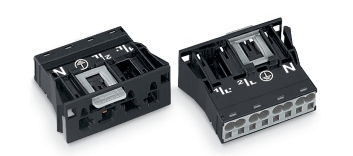 WAGO 770-714 4-Pole Snap-in Plug 4mm Black