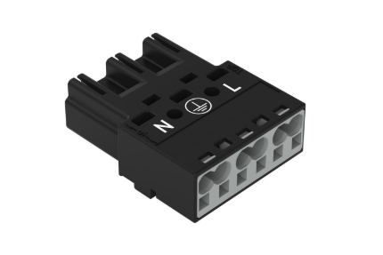 Wago 770-213 3-Pole Plug 4mm Black