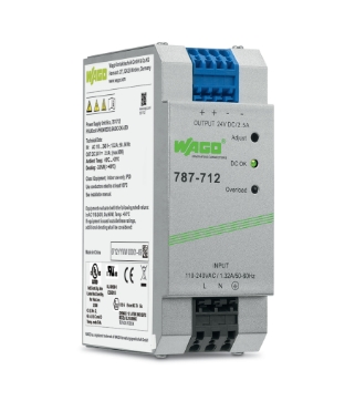 Wago 787-712 Din Rail Power Supply Unit 1-Phase 2.5A 24Vdc