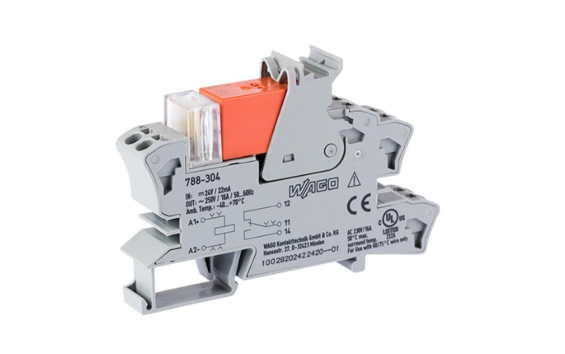 Wago 788-304 Relay Module 1 C/O 16A 24VDC Changeover Contact 2.5mm