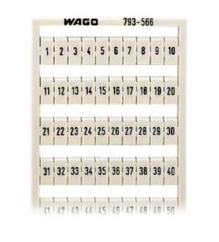 WAGO 793-566 WMB Marking Card 1-50 Snap On White
