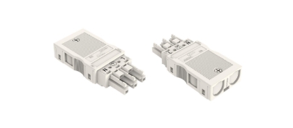 Wago 770-099/K000-0005 3-Pole Connector with Strain Relief Housing with Locking Lever White